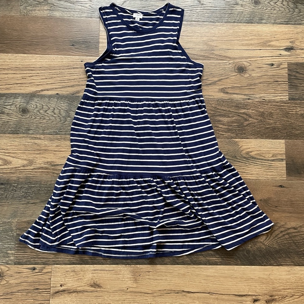 J Crew Sleeveless Tiered Dress